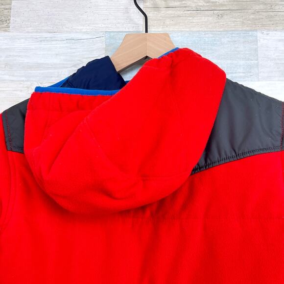 The North Face Reversible Winter Jacket Red Gray Fleece Insulated Boys Medium - Picture 11 of 13